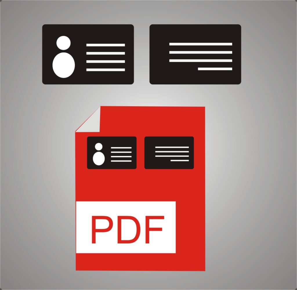 ID Card to PDF Icon